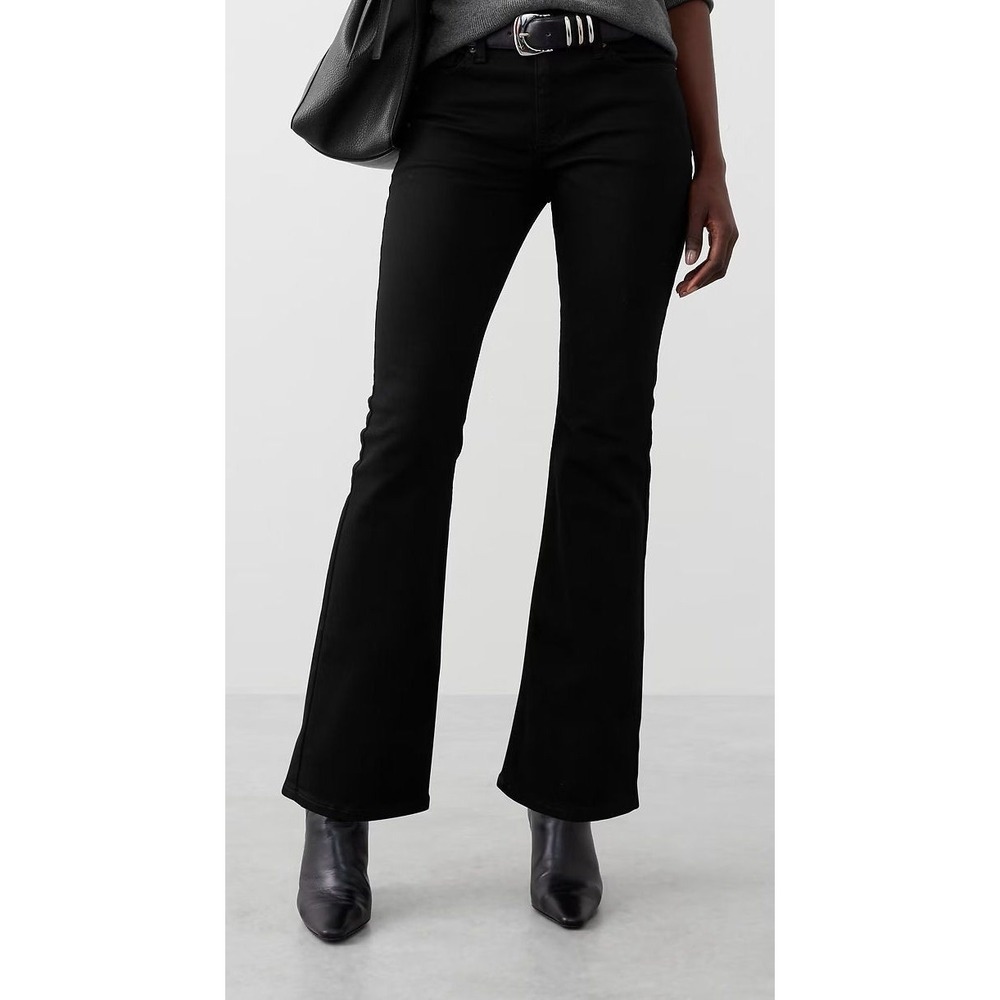 Banana Republic Women's‎ Kick Flare Mid Rise Jeans - Black - Sz 31/12 - #694889